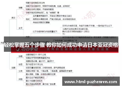 轻松掌握五个步骤 教你如何成功申请日本亚冠资格 轻松掌握五个步骤 教你如何成功申请日本亚冠资格